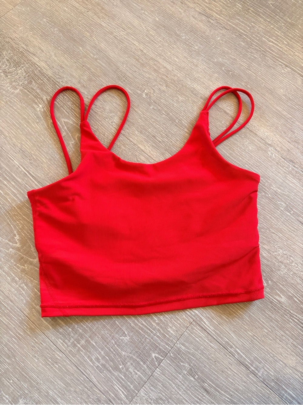 Wilo Red Double-Strap Activewear Top